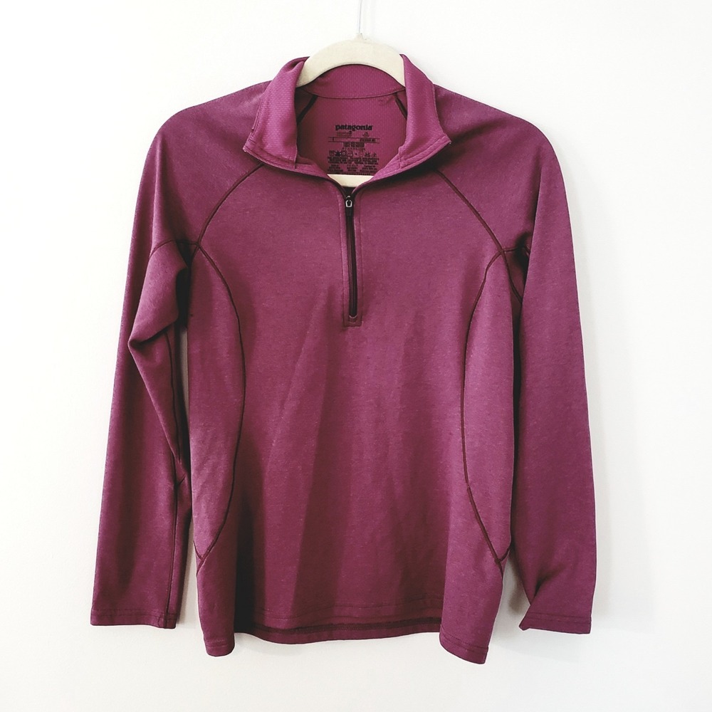 Patagonia Capilene 3 Midweight 1/4 Zip Pullover‎ Base Layer Top SM Purple Women